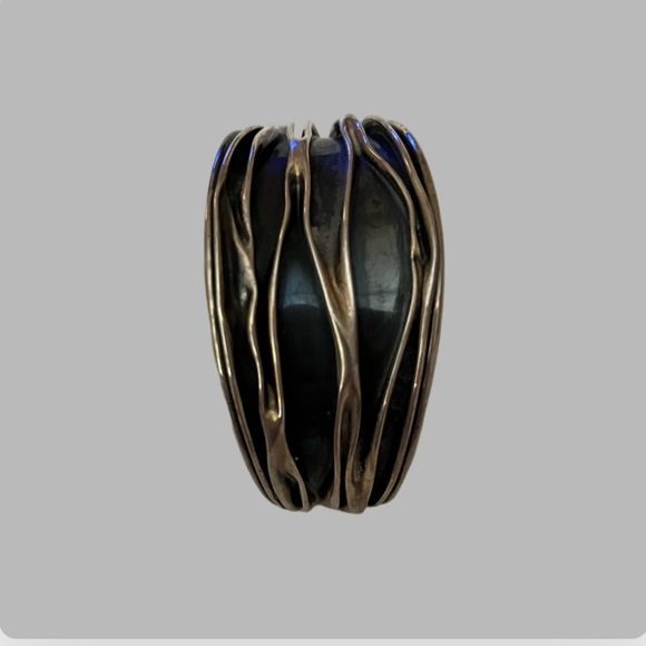 Artisan Designed Modern Sterling Silver Cuff Bracelet - Picture 8 of 12